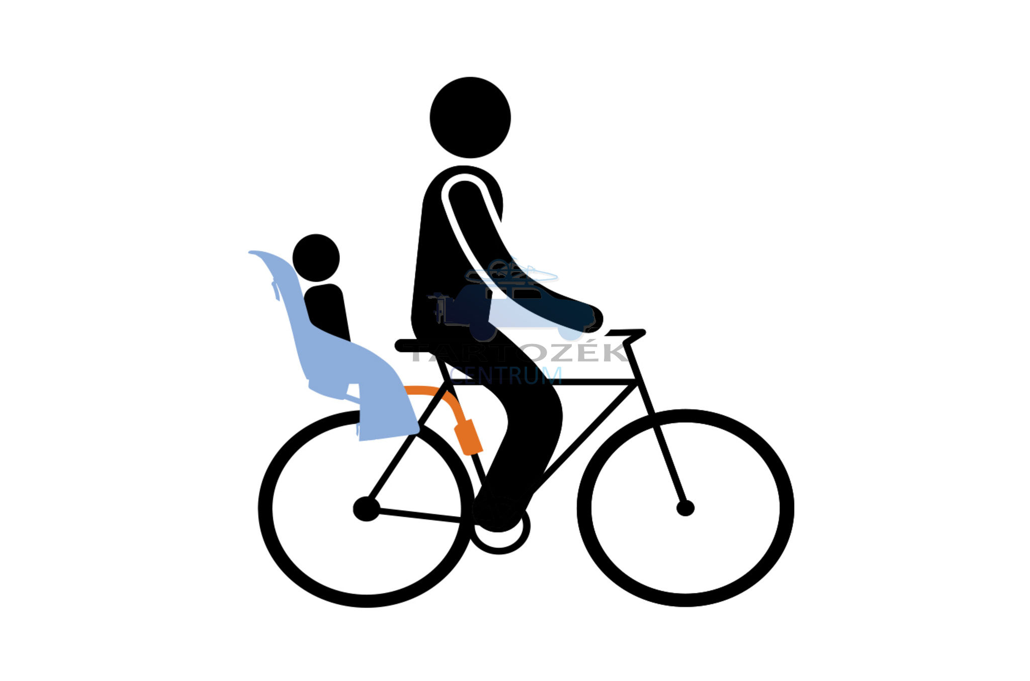 Thule RideAlong 100107 hátsó kerékpáros gyerekülés, szürke