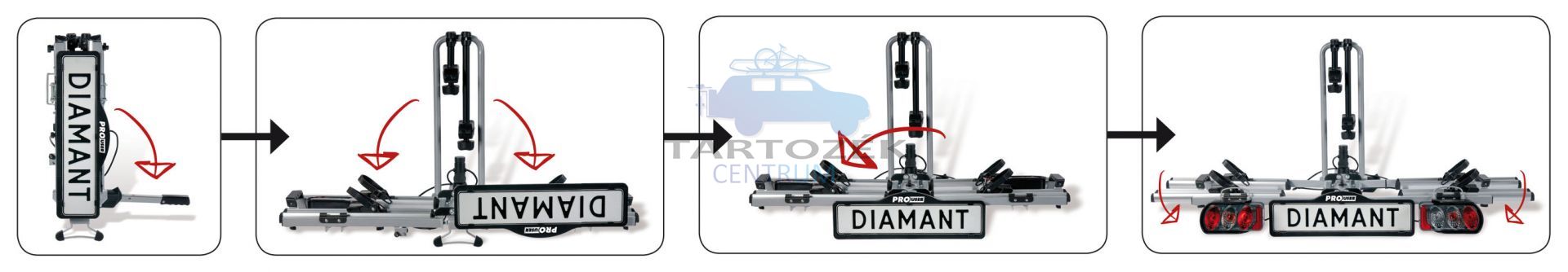 Pro-User Diamant SG2 91734 2-es kerékpártartó vonóhorogra