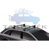 Thule SquareBar 127 cm tetőcsomagtartó integrált tetősines Peugeot típusokra (THU_710600_KIT6068_712300)