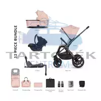 VENICCI Tinum Upline multifunkciós babakocsi 3 az 1-ben (Teljes Utazási Rendszercsomag), ködös rózsa