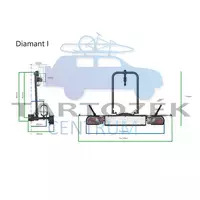 Pro-User Diamant 1 91756 kerékpártartó vonóhorogra