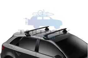 Thule Wingbar EVO alumínium tetőcsomagtartó normáltetős autókhoz, fekete (THU_710500_KIT5009_711320)