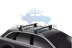 Thule Wingbar EVO alumínium tetőcsomagtartó integrált tetősines autókhoz, fekete (THU_710600_KIT6005_711120)