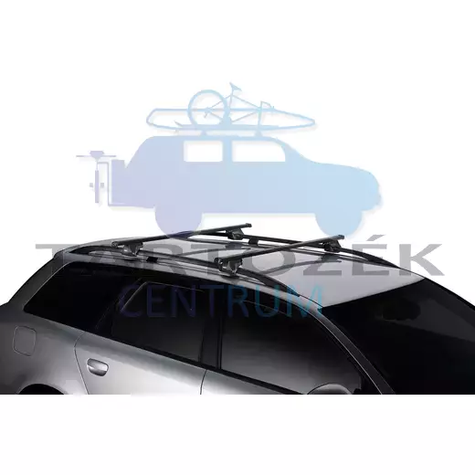 Thule SmartRack 1180 acél csomagtartó rúd és talp, fekete