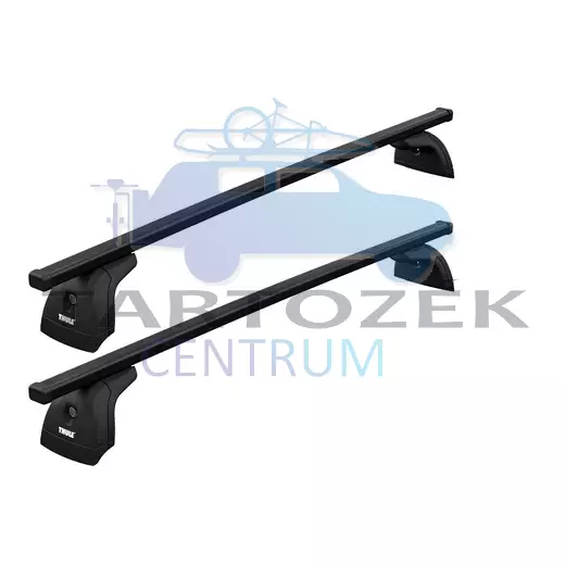 Thule SquareBar acél tetőcsomagtartó fix rögzítési ponttal rendelkező autókhoz (THU_751000_KIT3049_712300)