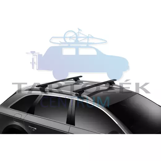 Thule Wingbar EVO alumínium tetőcsomagtartó tetőkorláttal ellátott autókhoz, fekete (THU_710400_711420)