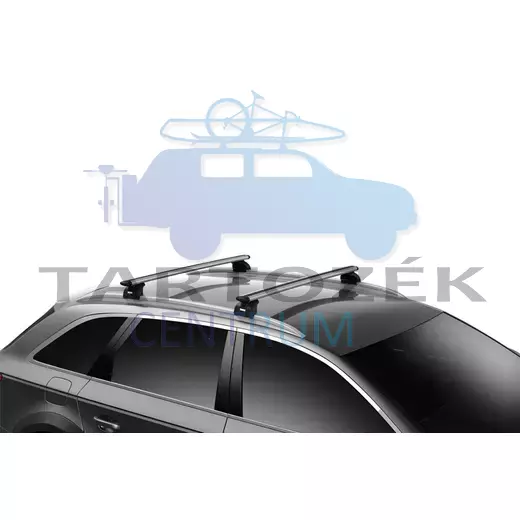 Thule Wingbar EVO alumínium tetőcsomagtartó fix rögzítési ponttal rendelkező autókhoz (THU_753000_KIT3063_711300)