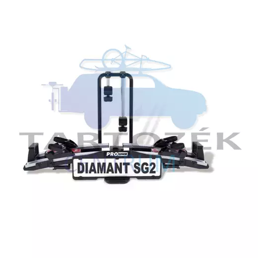 Diamant SG2 Plus 91737 kerékpártartó vonóhorogra, fekete/alumínium
