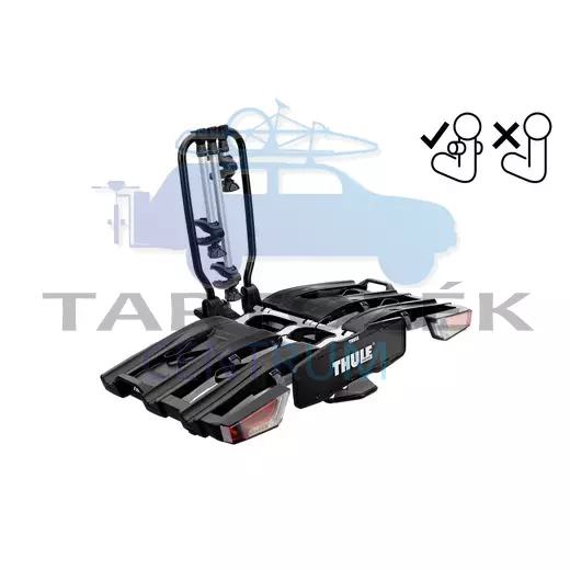 Thule EasyFold XT FIX4BIKE F 966500 3-as kerékpártartó vonóhorogra, Fekete