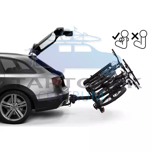 Thule EasyFold XT FIX4BIKE F 966500 3-as kerékpártartó vonóhorogra, Fekete