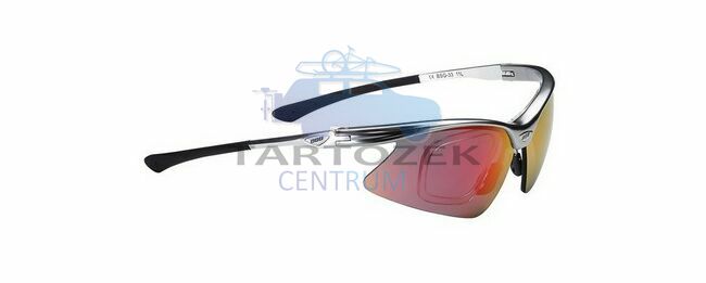BBB OptiView BSG-33 dioptriás napszemüveg, ezüst-füst piros