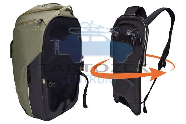 Kerékpártáska és hátizsák 3205092 Paramount Pannier 26L, zöld