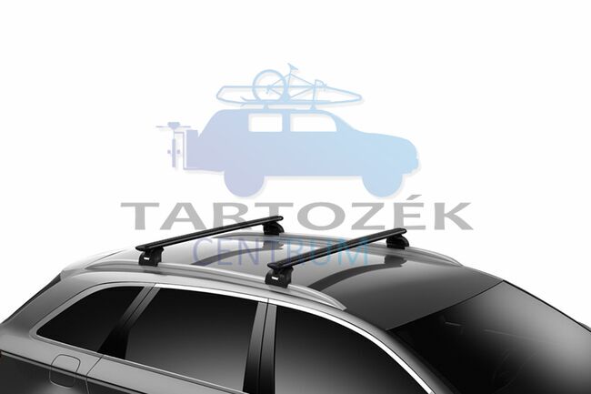 Thule Wingbar EVO alumínium tetőcsomagtartó fix rögzítési ponttal rendelkező autókhoz, fekete (THU_753000_KIT3020_711120)